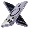 Калъф за iPhone 17 Pro - Techsuit - Удароустойчив Clear Silicone MagSafe - Опушено Черен