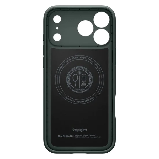 Калъф за iPhone 17 Pro Max – с MagSafe – Spigen Thin Fit – Бездна зелено