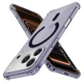 Калъф за iPhone 17 Pro Max - Techsuit - Удароустойчив Clear Silicone MagSafe - Опушено Черен