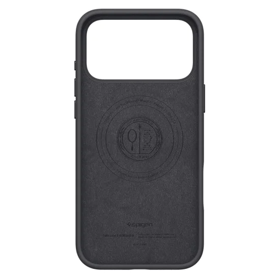 Калъф за iPhone 17 Pro Max - Spigen - Силиконов с MagSafe - Черен