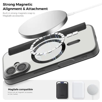 Калъф за iPhone 17 - Techsuit - SmartMag Book Case - Черен