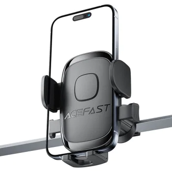 Acefast - Държач за кола (D56) - за вентилационен отвор, телефони 4.7" - 6.9", заключване с един ключ, силиконов захват - черен
