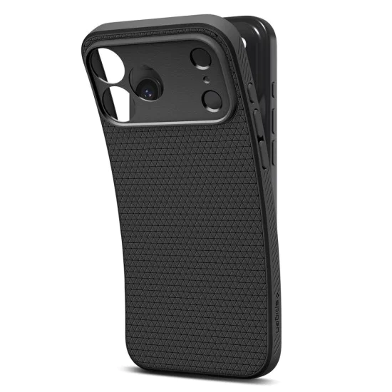 Калъф за iPhone 17 Pro Max - Spigen - Liquid Air - Матирано Черен