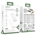 Магнитна безжична външна батерия (M25-5000) - Acefast - MagSafe, бързо зареждане, USB-C, 5000mAh, 20W - Бяло