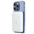 Магнитна безжична външна батерия (M25-5000) - Acefast - MagSafe, бързо зареждане, USB-C, 5000mAh, 20W - Бяло