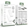 Магнитна безжична външна батерия (M26-10000) - Acefast - MagSafe, бързо зареждане, USB-C, 10000mAh, 20W - Бяло