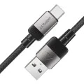 Acefast - Кабел за данни (C9-04) - USB към Type-C, бързо зареждане, 3A, оплетен найлон, 25 000 извивки, 1,2 м - Черен