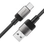 Acefast - Кабел за данни (C9-04) - USB към Type-C, бързо зареждане, 3A, оплетен найлон, 25 000 извивки, 1,2 м - Черен