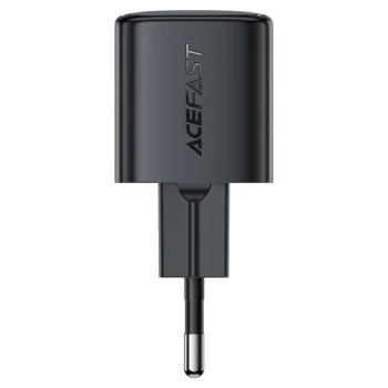 Зарядно за стена – Acefast A118 – GaN, Fast Charge, PD30W, мини дизайн, с Type-C към Type-C кабел 1.2m – Черен