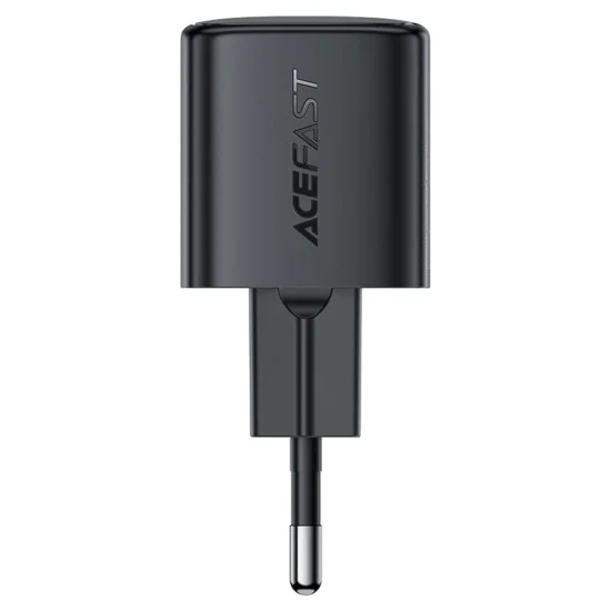 Зарядно за стена – Acefast A118 – GaN, Fast Charge, PD30W, мини дизайн, с Type-C към Type-C кабел 1.2m – Черен