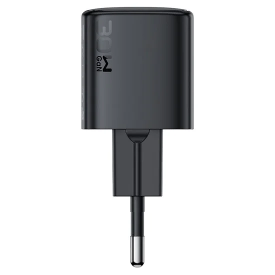 Зарядно за стена – Acefast A118 – GaN, Fast Charge, PD30W, мини дизайн, с Type-C към Type-C кабел 1.2m – Черен
