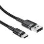 Кабел за данни / зареждане – Acefast C22-04 – USB към Type-C, Fast Charge, 3A, устойчив на прегъване, Nylon, 1.2m – Черен