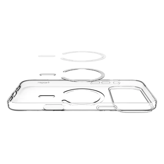 Калъф за iPhone 17 Pro - Spigen - Liquid Crystal MagSafe - Прозрачен / Бял