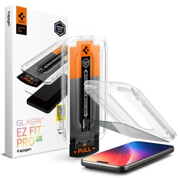 Протектор за FIT Pro - Spigen - Glas.tR EZ - iPhone 16 Pro / iPhone 17 / iPhone 17 Pro