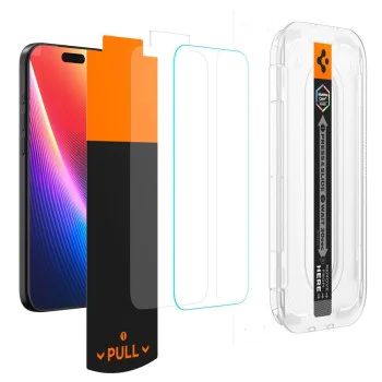 Протектор за FIT Pro - Spigen - Glas.tR EZ - iPhone 16 Pro / iPhone 17 / iPhone 17 Pro