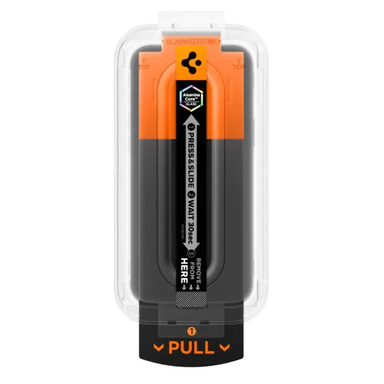 Протектор за FIT Pro - Spigen - Glas.tR EZ - iPhone 16 Pro / iPhone 17 / iPhone 17 Pro