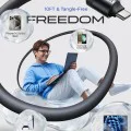 Кабел за данни L115 (YL0125040001) - Lisen - Type-C към Type-C, 100W, 480Mbps, силиконов, 3м - Черно