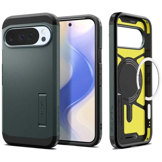 Калъф за Google Pixel 10 Pro XL - Spigen - Tough Armor MagSafe - Зелен