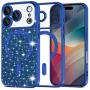 Калъф за iPhone 17 Pro Max - Techsuit - Luxury Glitter MagSafe - Тъмно Син