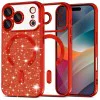 Калъф за iPhone 17 Pro Max - Techsuit - Luxury Glitter MagSafe - Червен