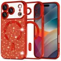 Калъф за iPhone 17 Pro - Techsuit - Luxury Glitter MagSafe - Червен