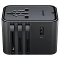 Универсален преходник за пътуване (Z8) - Acefast - 3x USB-C, 2x USB, (EU, UK, AUS, US), 45W, GaN - Черно
