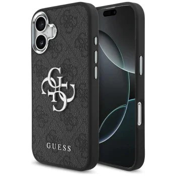 Калъф за iPhone 17 - Guess - Hardcase Big 4G Logo Classic Logo (GUHCP17SP4G4SMCK) - Черен