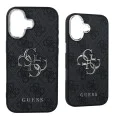 Калъф за iPhone 17 - Guess - Hardcase Big 4G Logo Classic Logo (GUHCP17SP4G4SMCK) - Черен
