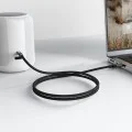 Аудио кабел (J11) - Acefast - Jack 3.5мм към Type-C, Hi-Fi звук, оплетен, 1м - Черно