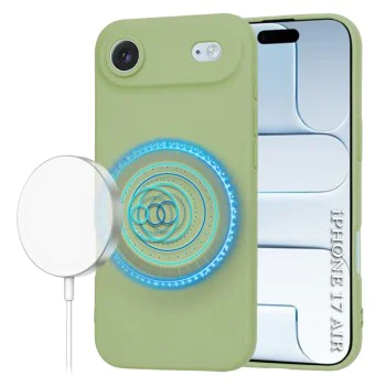 Калъф за iPhone 17 Air - SoftFlex MagSafe - Зелен