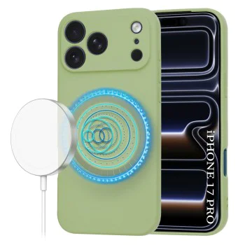 Калъф за iPhone 17 Pro - SoftFlex MagSafe - Зелен