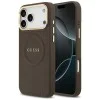 Калъф за iPhone 17 Pro Max - Guess - Peony Hot Stamp MagSafe (GUHMP17XPSAMSECW) - Кафяв