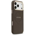 Калъф за iPhone 17 Pro Max - Guess - Peony Hot Stamp MagSafe (GUHMP17XPSAMSECW) - Кафяв