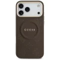 Калъф за iPhone 17 Pro Max - Guess - Peony Hot Stamp MagSafe (GUHMP17XPSAMSECW) - Кафяв
