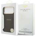 Калъф за iPhone 17 Pro Max - Guess - Peony Hot Stamp MagSafe (GUHMP17XPSAMSECW) - Кафяв