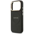 Калъф за iPhone 17 Pro - Guess - Peony Hot Stamp MagSafe (GUHMP17LPSAMSECK) - Черен