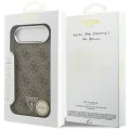 Калъф за iPhone 17 Air - Guess - Hardcase 4G Triangle Logo MagSafe (GUHMP17MP4TSRCMW) - Кафяв