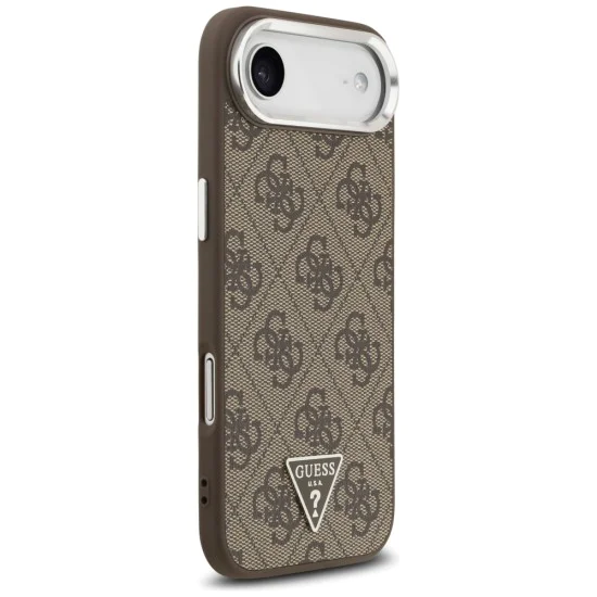 Калъф за iPhone 17 Air - Guess - Hardcase 4G Triangle Logo MagSafe (GUHMP17MP4TSRCMW) - Кафяв