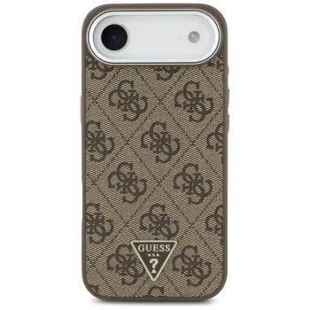 Калъф за iPhone 17 Air - Guess - Hardcase 4G Triangle Logo MagSafe (GUHMP17MP4TSRCMW) - Кафяв