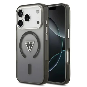 Калъф за iPhone 17 Pro - Guess - IML Gradient Triangle Logo MagSafe (GUHMP17LHGTMLCGK) - Черен