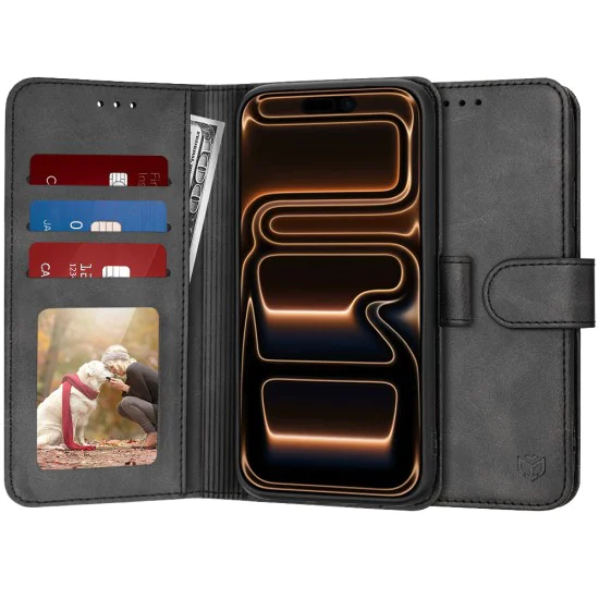 Калъф за iPhone 17 Pro Max - Techsuit - Diary Book - Черен