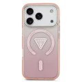 Калъф за iPhone 17 Pro – с MagSafe – Guess (GUHMP17LHGTMLCGP) IML Gradient Triangle Logo – Розов