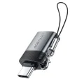 Acefast - Адаптер (J7) - с OTG функция, USB към Type-C, 10Gbps пренос на данни, бързо зареждане - метално сив