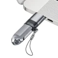Acefast - Адаптер (J8) - Type-C към USB, 10Gbps пренос на данни, 27W, бързо зареждане - метално сив