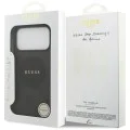 Калъф за iPhone 17 Pro Max - Guess - 4G Circle Classic Logo MagSafe (GUHMP17XP4PGRSGK) - Черен