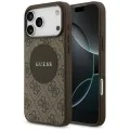 Калъф за iPhone 17 Pro - Guess - 4G Circle Classic Logo MagSafe (GUHMP17LP4PGRSGW) - Кафяв
