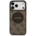 Калъф за iPhone 17 Pro - Guess - 4G Circle Classic Logo MagSafe (GUHMP17LP4PGRSGW) - Кафяв