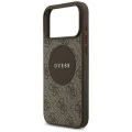 Калъф за iPhone 17 Pro - Guess - 4G Circle Classic Logo MagSafe (GUHMP17LP4PGRSGW) - Кафяв