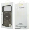 Калъф за iPhone 17 Pro - Guess - 4G Circle Classic Logo MagSafe (GUHMP17LP4PGRSGW) - Кафяв