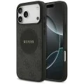 Калъф за iPhone 17 Pro - Guess - 4G Circle Classic Logo MagSafe (GUHMP17LP4PGRSGK) - Черен